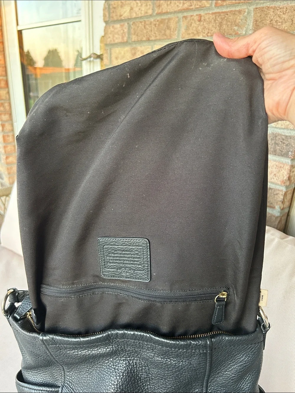 Coach Black Pebbled Leather Hobo Shoulder Bag with Silver Logo - Picture 5 of 9